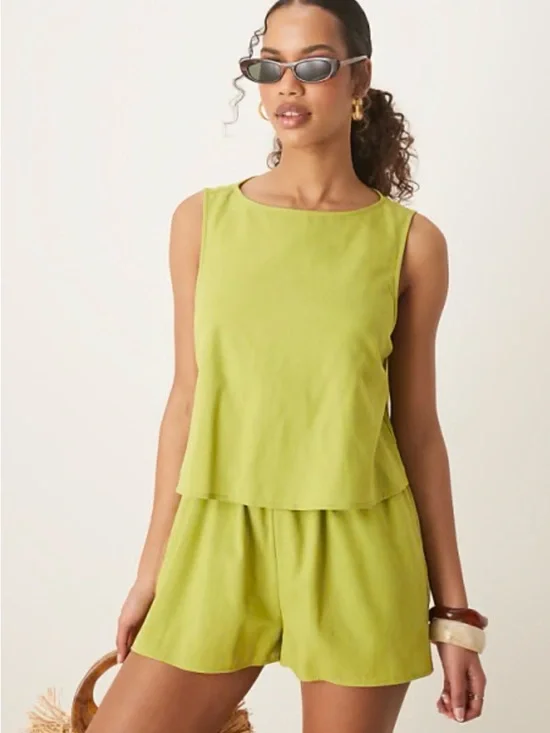 ASOS Design Open Back Romper - Picture 2 of 12